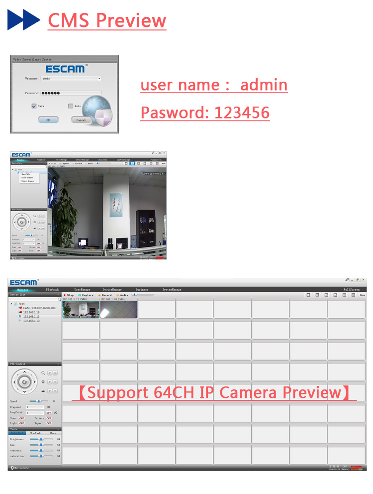 Escam QD520 Peashooter HD720P P2P IR IP Security Camera 23